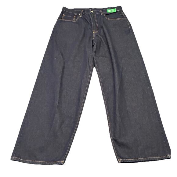 GAP Jeans Men’s 33x32 Blue Mega Baggy Dark Rinse Y2K NWT Skater Denim Pants - Picture 1 of 16